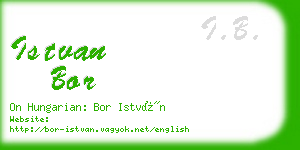 istvan bor business card